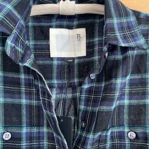 NWT✨ R13 s/s plaid Button Up Dress / Duster ❤️